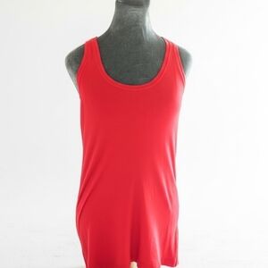 Lululemon Athletica Red Racerback Sleeveless Scoop Neck Solid Athletic